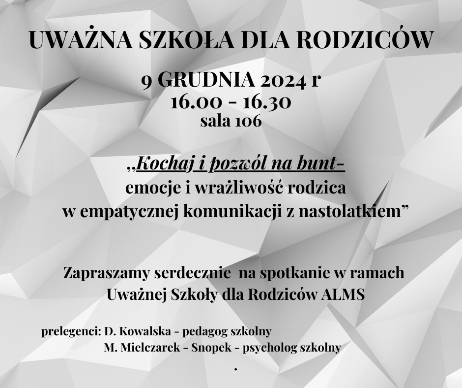 Zaproszenie dla Rodziców